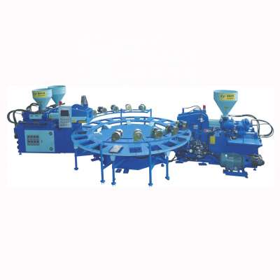 Three-color soles injection moulding machine