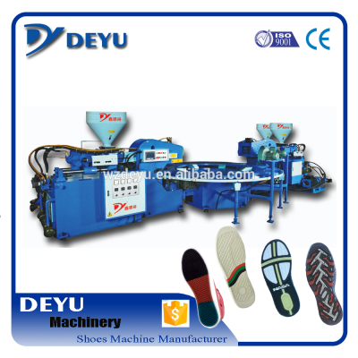 High quality two injection head three color PVC shoe sole injection machine