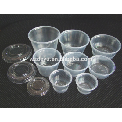 hot sale jelly disposable plastic cup sauce jam taste drinking cup